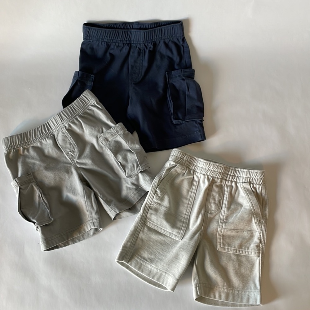 NEW! 3 Pairs, Tea Collection Cotton Shorts, 18-24 Months